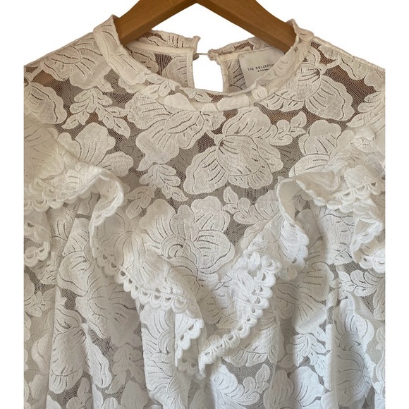 NWOT THE COLLECTION BY REFORMATION Carlisle Lace Top - Ivory/white size 4 - Picture 14 of 14
